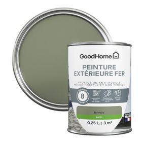 Peinture extérieure métal GoodHome Fermoy vert satin 250ml