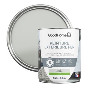 Peinture extérieure métal GoodHome Inuvik gris RAL 9002 satin 2.5L