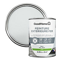 Peinture extérieure métal GoodHome Sat blanc RAL 9003 satin 250ml