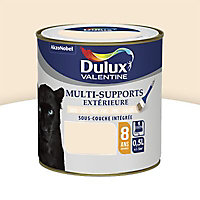 Peinture extérieure multi supports e garantie 8 ans Dulux Valentine satin blanc cassé 0,5L