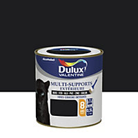 Peinture extérieure multi supports e garantie 8 ans Dulux Valentine satin noir 0,5L