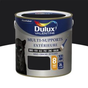 Peinture extérieure multi supports e garantie 8 ans Dulux Valentine satin noir 2L