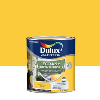 Peinture extérieure multi-supports Ecran+ Dulux Valentine satin jaune 500ml