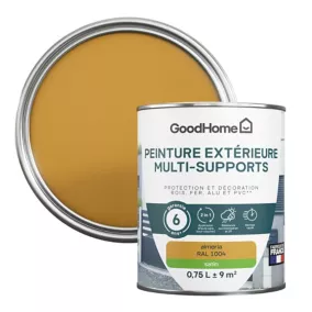Peinture extérieure multi-supports GoodHome Almeria jaune RAL 1004 0,75L