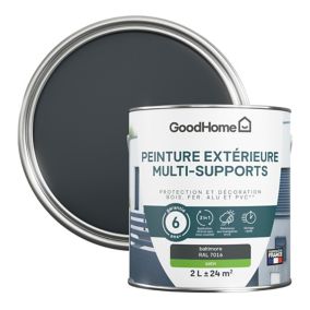 Peinture extérieure multi-supports GoodHome Baltimore gris RAL 7016 2L