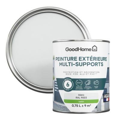 Peinture extérieure multi-supports GoodHome blanc RAL 9003 0,75L