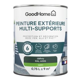Peinture extérieure multi-supports GoodHome Dalkey vert RAL 6005 0,75L