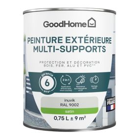 Peinture extérieure multi-supports GoodHome Inuvik gris RAL 9002 0,75L