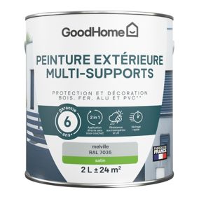 Peinture extérieure multi-supports GoodHome Melvil gris RAL 7035 2L