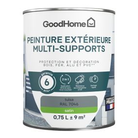 Peinture extérieure multi-supports GoodHome Tulsa gris RAL 7046 0,75L