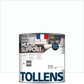 Peinture extérieure multi-supports Tollens satin blanc 2L
