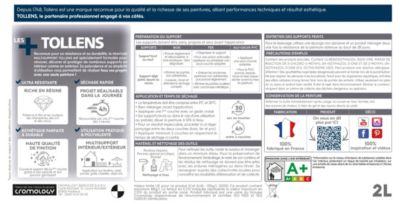 Peinture extérieure multi-supports Tollens satin bleu iceberg 2L