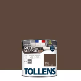 Peinture extérieure multi-supports Tollens satin brun 500ml