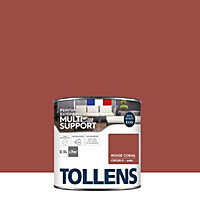 Peinture extérieure multi-supports Tollens satin rouge corail 500ml