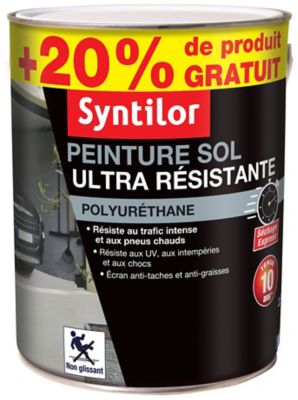 Peinture extérieure pour sol ultra résistante acier satin Syntilor 2,5L + 20% gratuit