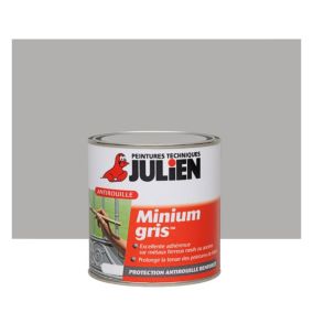 Peinture extérieure protection antirouille Minium Julien mat gris bleuté mat 0,125L
