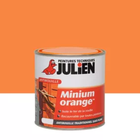 Peinture extérieure protection antirouille Minium Julien mat orange mat 0,5L