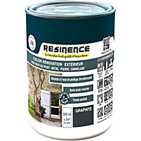 Peinture extérieure rénovation multi-supports Résinence graphite satin Résinence 0,5L