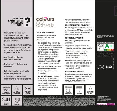 Peinture extérieure sol Colours Premium urbain satin 5L