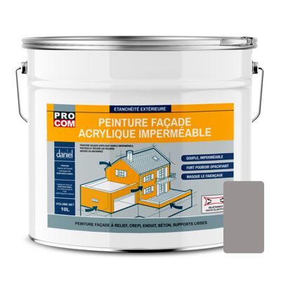Peinture façade acrylique, protection,  imperméabilisation des façades-10000-Gris taupe (RAL 7036)-PRO COM