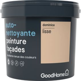 Peinture façade autonettoyante Premium GoodHome beige Dominica 5L