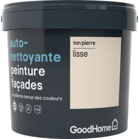 Peinture façade autonettoyante Premium GoodHome ton pierre 5L