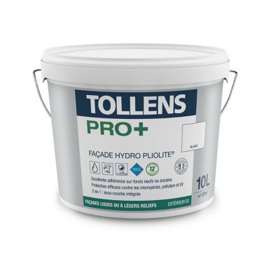  Peinture  fa ade Hydro Pliolite Tollens pro blanc  10L 