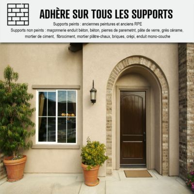 Peinture Façade Siloxane - Arcafaçade Siloxane Jaune Paille - RAL 085 90 30 - 10 L (+ ou - 60 m² en 1 couche) - ARCANE INDUSTRIES