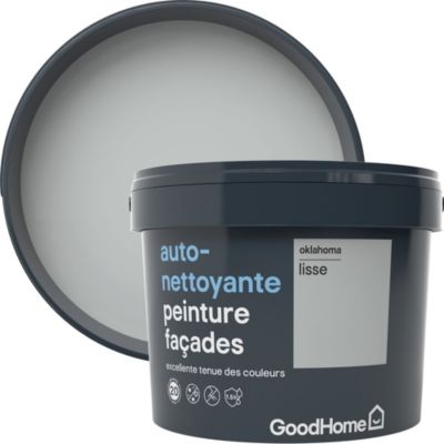 Peinture façade autonettoyante Premium GoodHome gris Oklahoma 10L
