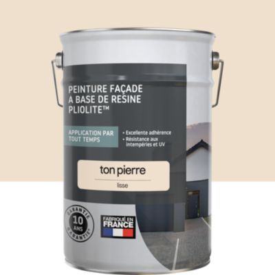 Peinture façade extérieure pliolite solvantée beige ton pierre mat 5 L