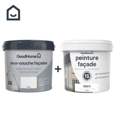 Peinture façade GoodHome Classique blanc éclatant lisse 5L