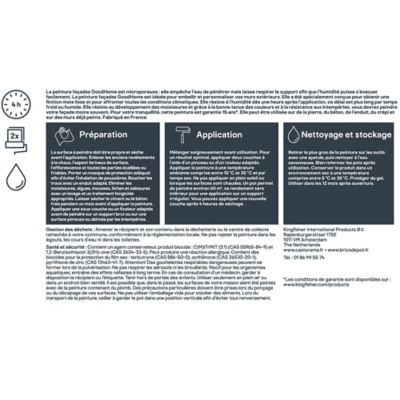 Peinture façade GoodHome Classique blanc éclatant lisse 5L