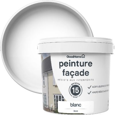 Peinture façade GoodHome Classique blanc éclatant lisse 5L