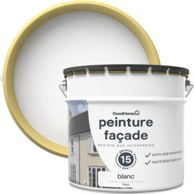 Peinture façade GoodHome Classique blanc lisse 10L