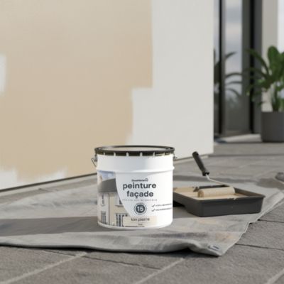 Peinture façade GoodHome Classique ton pierre beige lisse 10L