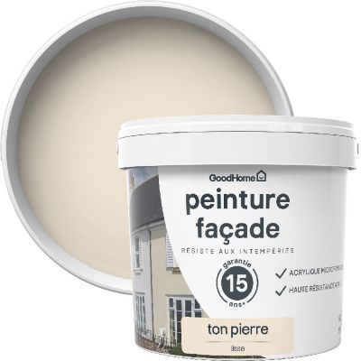 Peinture façade GoodHome Classique ton pierre beige lisse 5L