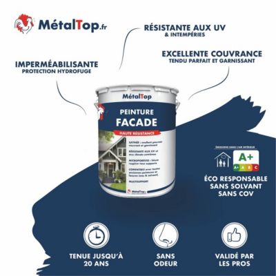 Peinture Facade - Gris ardoise - RAL 7015 - 1 L - Métaltop