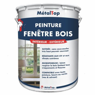 Peinture Fenetre Bois - Rouge signalisation - RAL 3020 - 5 L - Métaltop