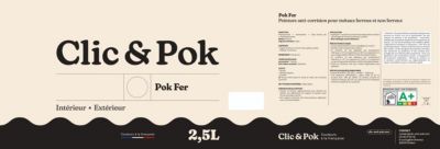 Peinture fer antirouille - Laque extérieure Semi-Brillante POK FER - 2,5L - RAL 8012 - Brun Rouge