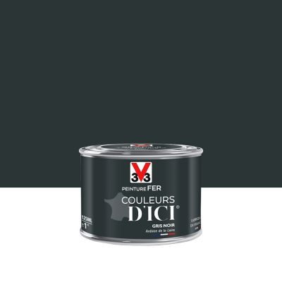 Peinture fer Couleurs d'ici gris noir Velours V33 0,125L