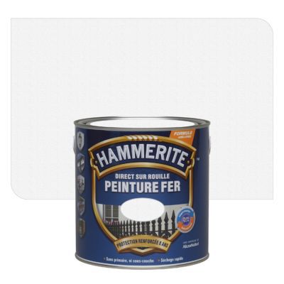 Peinture fer extérieur direct sur rouille acier brossé effet forgé Hammerite 2.5 L