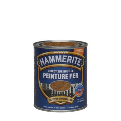 Peinture fer extérieur direct sur rouille cuivre martelé Hammerite 250 ml
