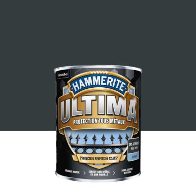 Peinture fer extérieur gris anthracite brillant Hammerite Ultima 0.75 L