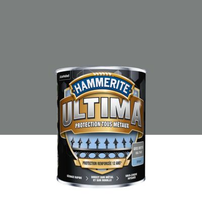 Peinture fer extérieur gris moyen brillant Hammerite Ultima 0.75 L