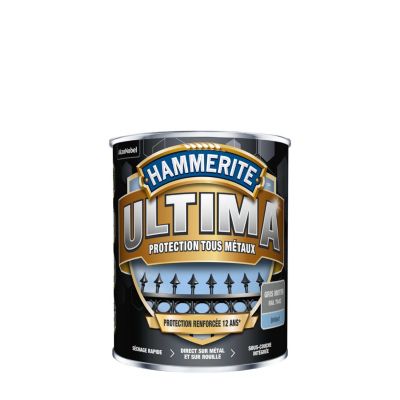 Peinture fer extérieur gris moyen brillant Hammerite Ultima 0.75 L