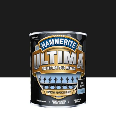 Peinture fer extérieur noir brillant Hammerite Ultima 2.5 L