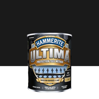 Peinture fer extérieur noir mat Hammerite Ultima 0.75 L