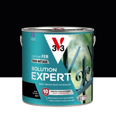 Peinture fer extérieur noir RAL 9005 mat V33 Solution Expert 2 L
