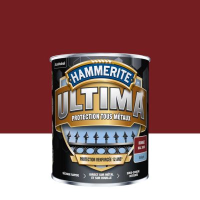 Peinture fer extérieur rouge brillant Hammerite Ultima 2.5 L