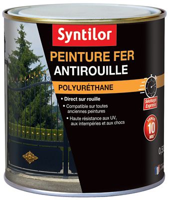 Peinture fer Syntilor Ultra Protect noir mat 0,5L